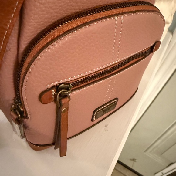 b.o.c. Born Concepts Pink and Brown Vegan Leather Backpack